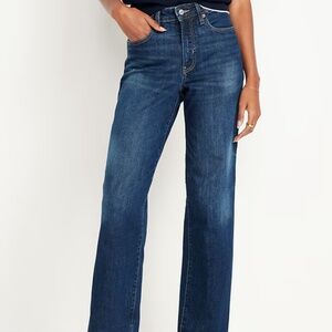 High-Waisted Wow Loose Dark Wash Jeans Size 10